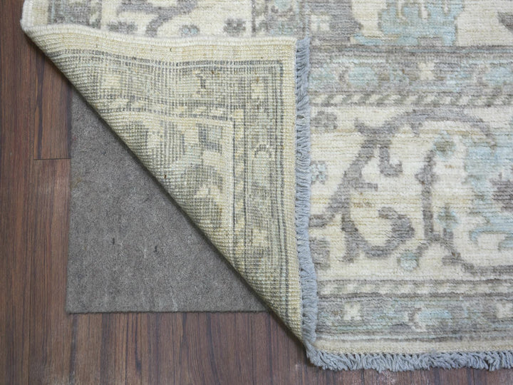 8'1" x 10'0" New Hand Knotted Ivory Wool Rectangle Oriental Rug - MOA10270860