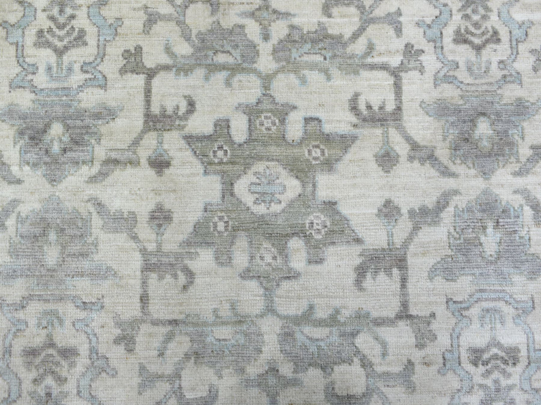 8'1" x 10'0" New Hand Knotted Ivory Wool Rectangle Oriental Rug - MOA10270860