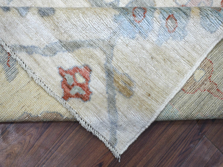 8'1" x 9'10" New Hand Knotted Ivory Wool Rectangle Oriental Rug - MOA10270867