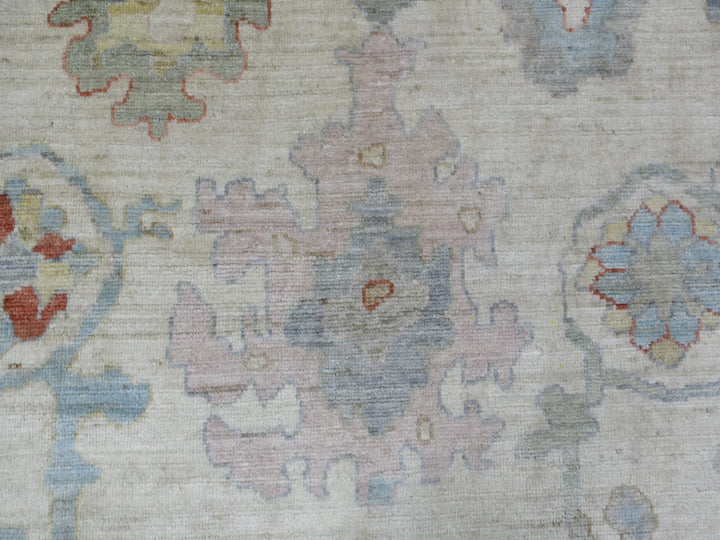 8'1" x 9'10" New Hand Knotted Ivory Wool Rectangle Oriental Rug - MOA10270867