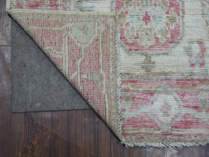 2'9" x 12'3" New Hand Knotted Ivory Wool Runner Oriental Rug - MOA10270890