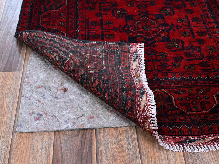 2'9" x 3'10" New Hand Knotted Red Wool Rectangle Oriental Rug - MOA102708