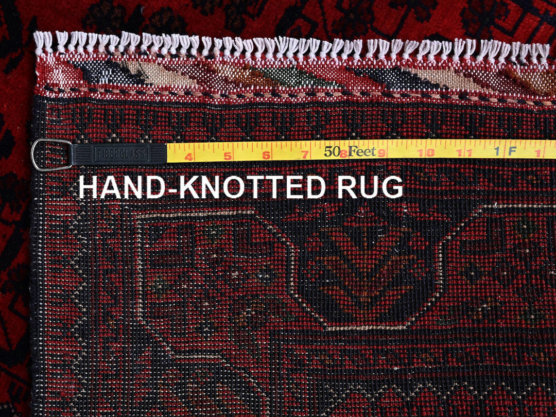 2'9" x 3'10" New Hand Knotted Red Wool Rectangle Oriental Rug - MOA102708