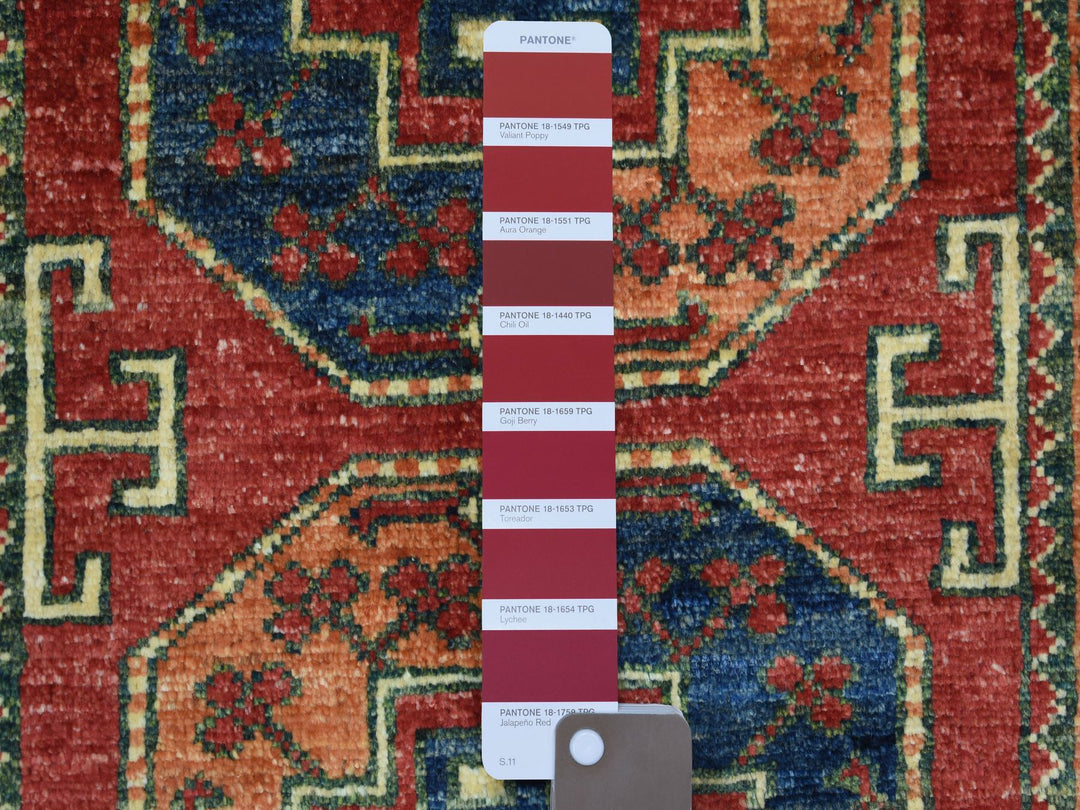 2'0" x 2'10" New Hand Knotted Red Wool Rectangle Oriental Rug - MOA10270976