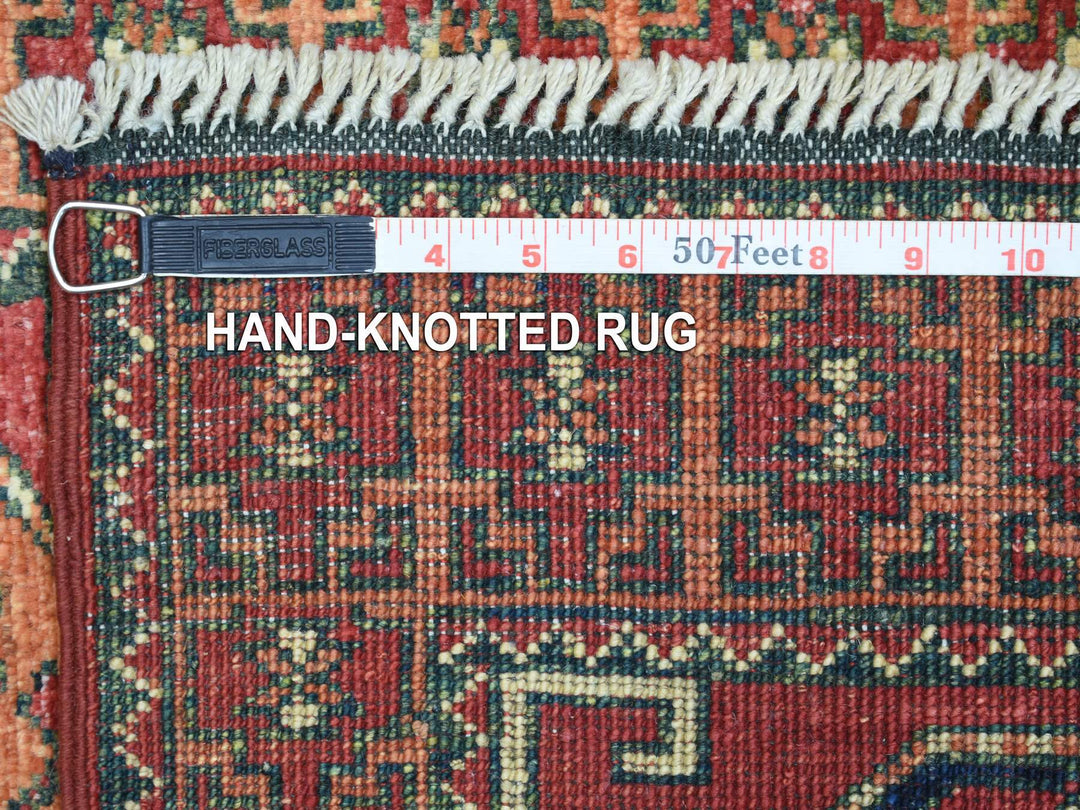 2'0" x 2'10" New Hand Knotted Red Wool Rectangle Oriental Rug - MOA10270976