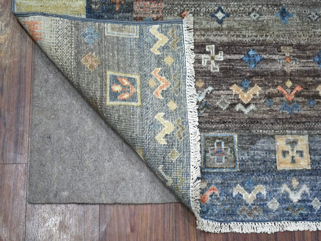 4'0" x 6'0" New Hand Knotted Grey Wool Rectangle Oriental Rug - MOA10271030