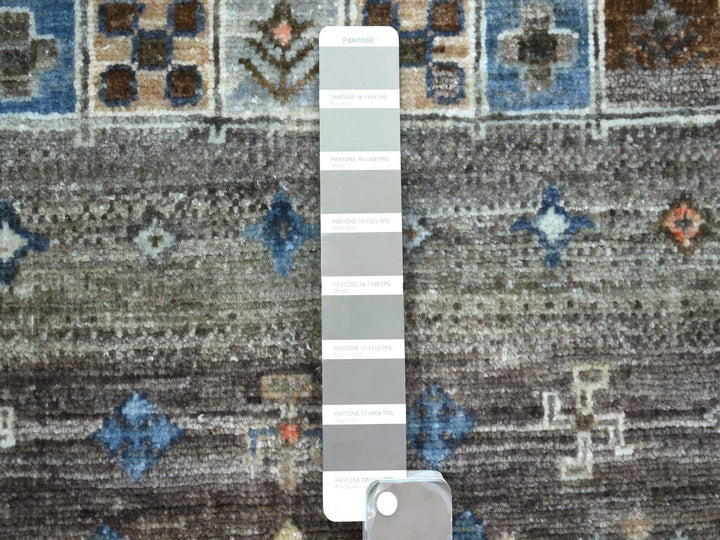 4'0" x 6'0" New Hand Knotted Grey Wool Rectangle Oriental Rug - MOA10271030