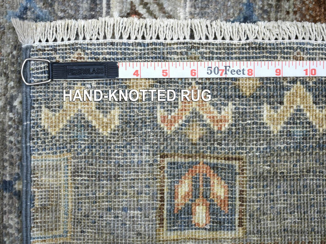 4'0" x 6'0" New Hand Knotted Grey Wool Rectangle Oriental Rug - MOA10271030