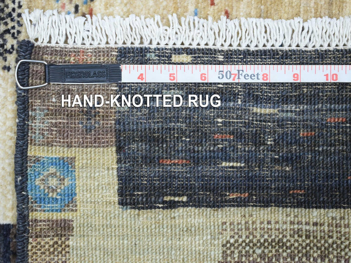 3'1" x 5'0" New Hand Knotted Black Wool Rectangle Oriental Rug - MOA10271031