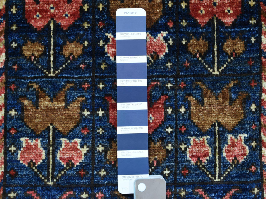 2'0" x 3'0" New Hand Knotted Blue Wool Rectangle Oriental Rug - MOA10271052