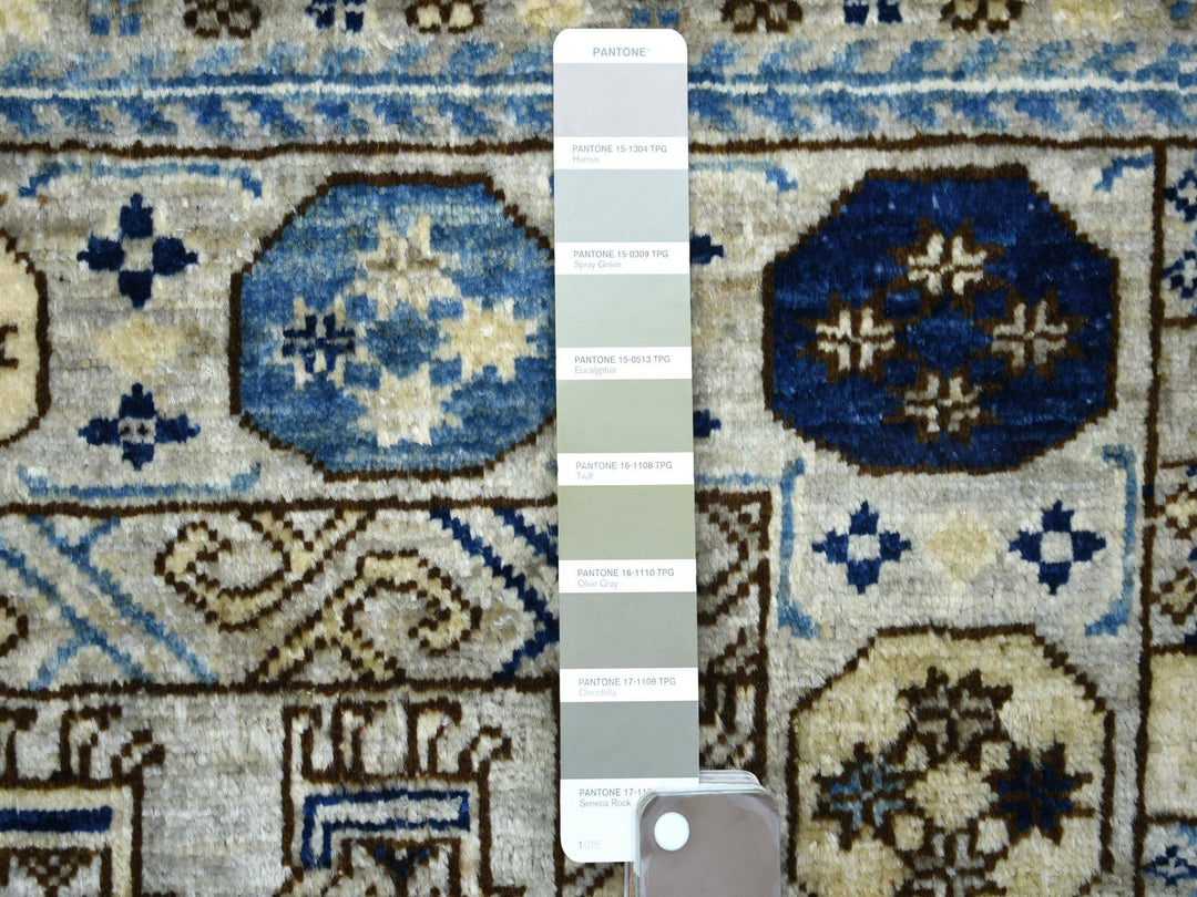 3'3" x 4'10" New Hand Knotted Grey Wool Rectangle Oriental Rug - MOA10271071