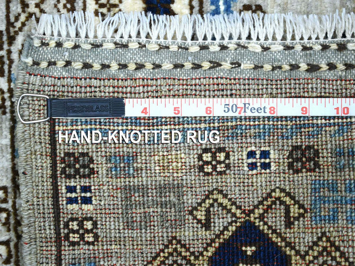 3'3" x 4'10" New Hand Knotted Grey Wool Rectangle Oriental Rug - MOA10271071