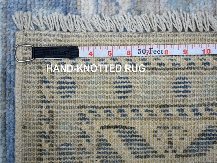 6'2" x 8'7" New Hand Knotted Grey Wool Rectangle Oriental Rug - MOA10271125