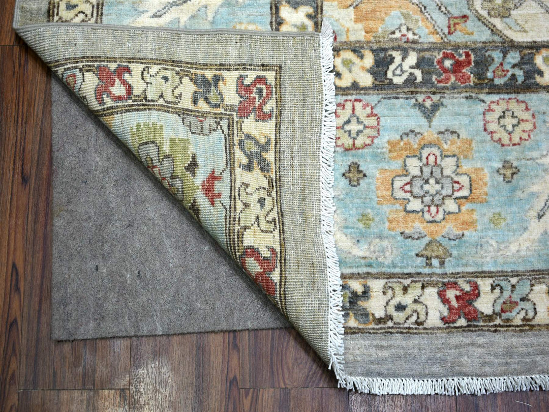 9'2" x 12'0" New Hand Knotted Grey Wool Rectangle Oriental Rug - MOA10271132