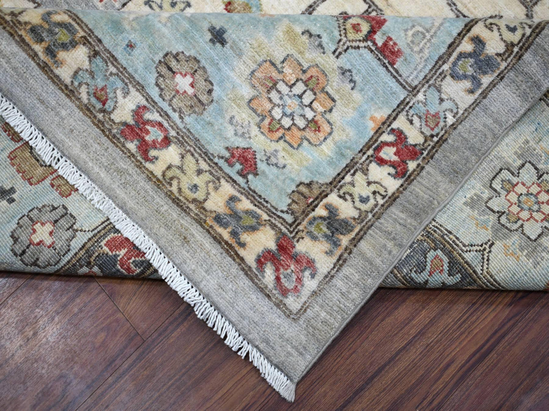 9'2" x 12'0" New Hand Knotted Grey Wool Rectangle Oriental Rug - MOA10271132
