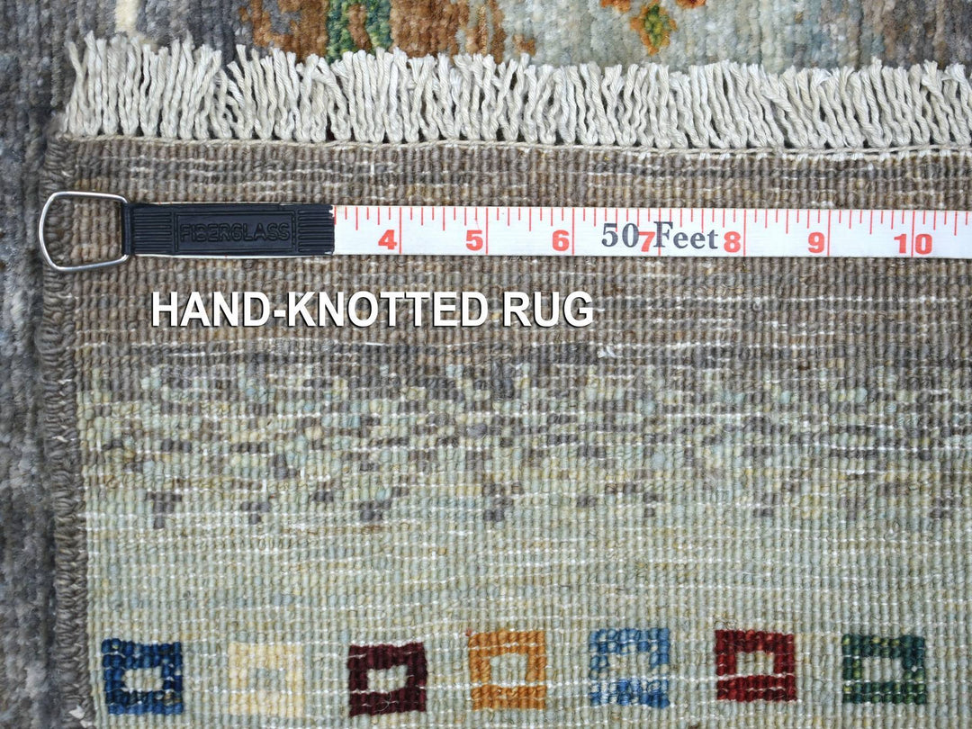 3'3" x 4'9" New Hand Knotted Grey Wool Rectangle Oriental Rug - MOA10271138