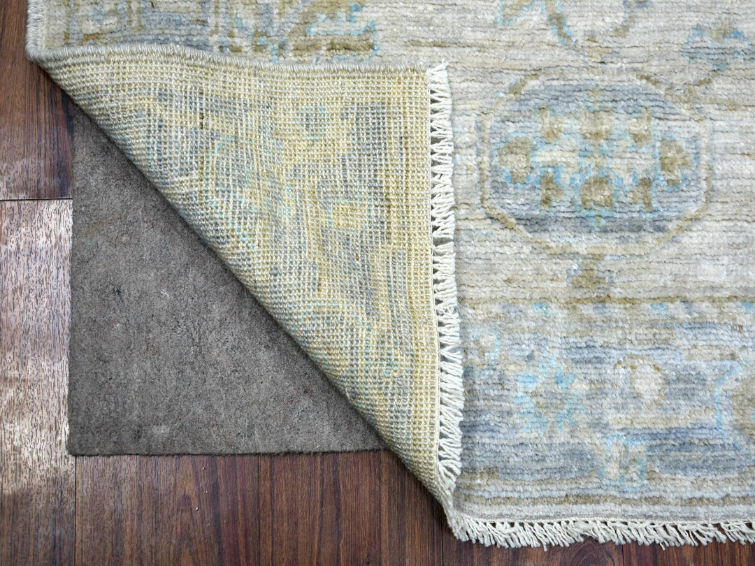 3'3" x 4'10" New Hand Knotted Grey Wool Rectangle Oriental Rug - MOA10271162
