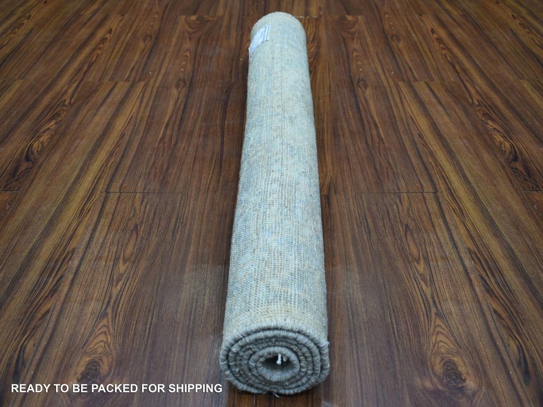 3'3" x 4'10" New Hand Knotted Grey Wool Rectangle Oriental Rug - MOA10271162