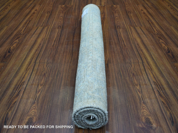 3'3" x 4'10" New Hand Knotted Grey Wool Rectangle Oriental Rug - MOA10271162