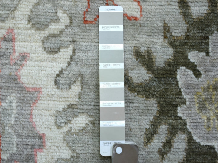 2'6" x 9'7" New Hand Knotted Grey Wool Runner Oriental Rug - MOA10271166