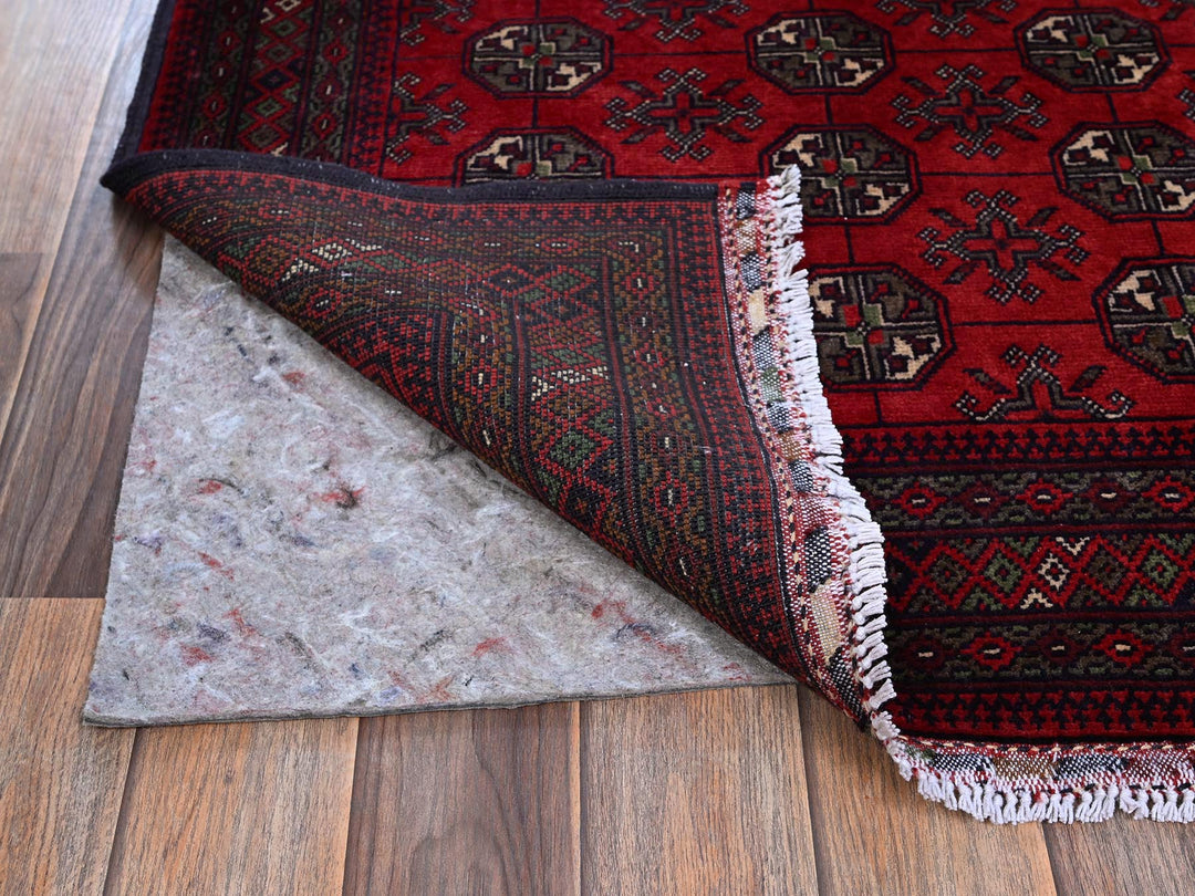 2'9" x 4'4" New Hand Knotted Red Wool Rectangle Oriental Rug - MOA102711