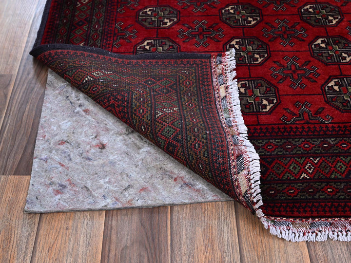 2'9" x 4'4" New Hand Knotted Red Wool Rectangle Oriental Rug - MOA102711