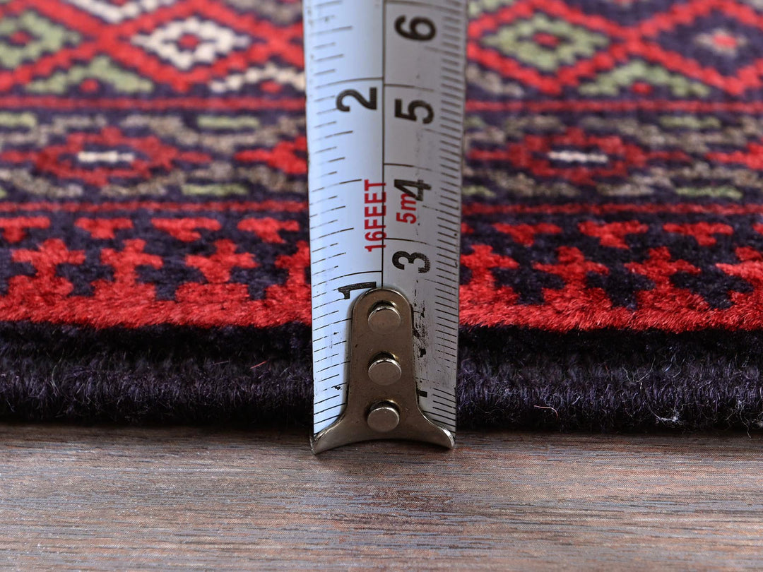 2'9" x 4'4" New Hand Knotted Red Wool Rectangle Oriental Rug - MOA102711