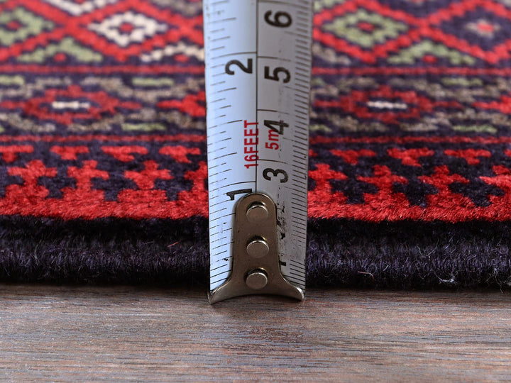 2'9" x 4'4" New Hand Knotted Red Wool Rectangle Oriental Rug - MOA102711