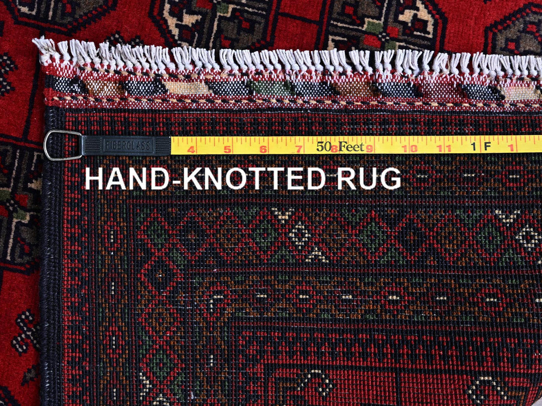 2'9" x 4'4" New Hand Knotted Red Wool Rectangle Oriental Rug - MOA102711
