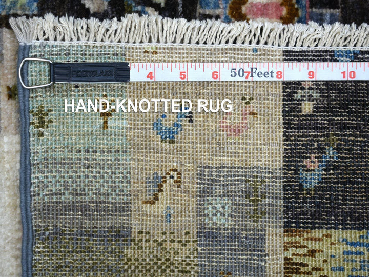 4'0" x 5'10" New Hand Knotted Grey Wool Rectangle Oriental Rug - MOA10271253