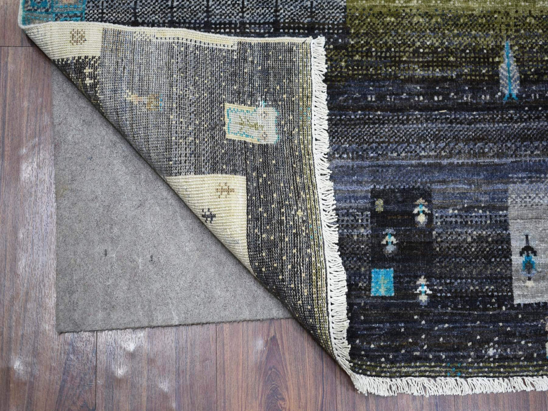 4'0" x 5'10" New Hand Knotted Grey Wool Rectangle Oriental Rug - MOA10271254