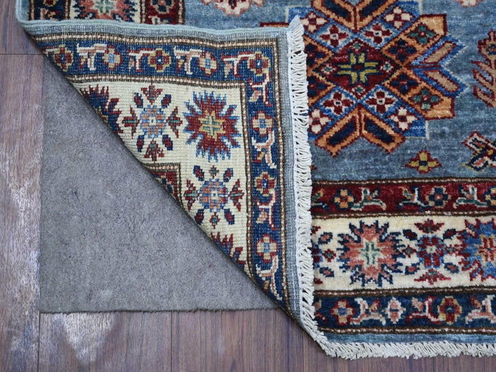 2'7" x 9'10" New Hand Knotted Blue Wool Runner Oriental Rug - MOA10271291