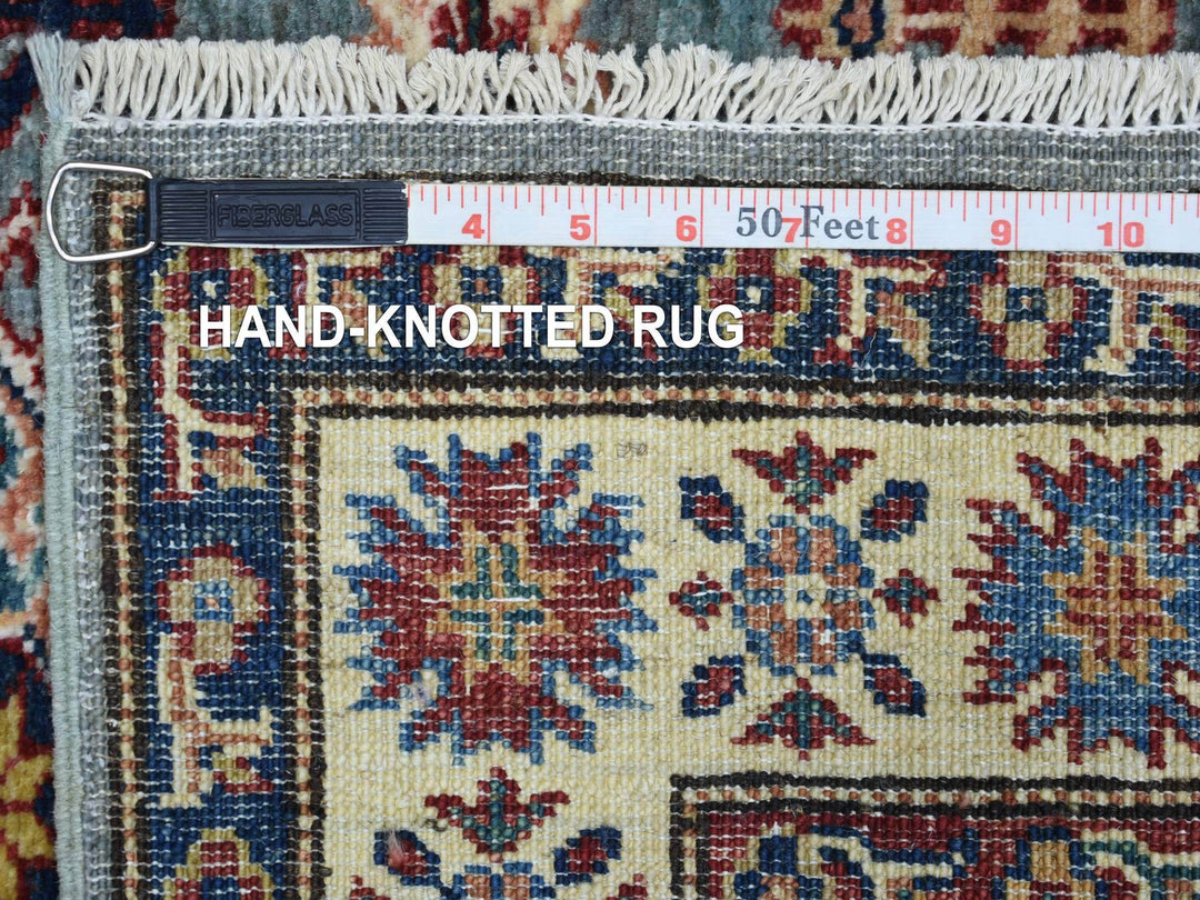 2'7" x 9'10" New Hand Knotted Blue Wool Runner Oriental Rug - MOA10271291