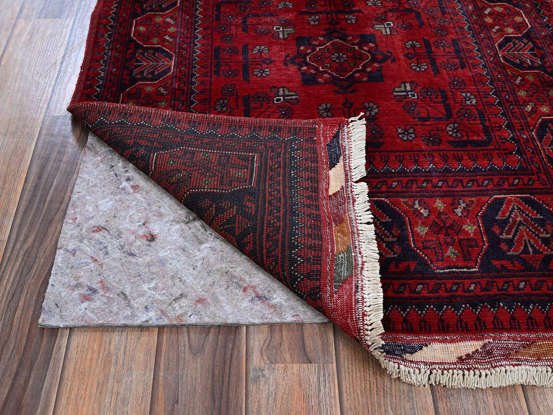 2'7" x 4'5" New Hand Knotted Red Wool Rectangle Oriental Rug - MOA102712