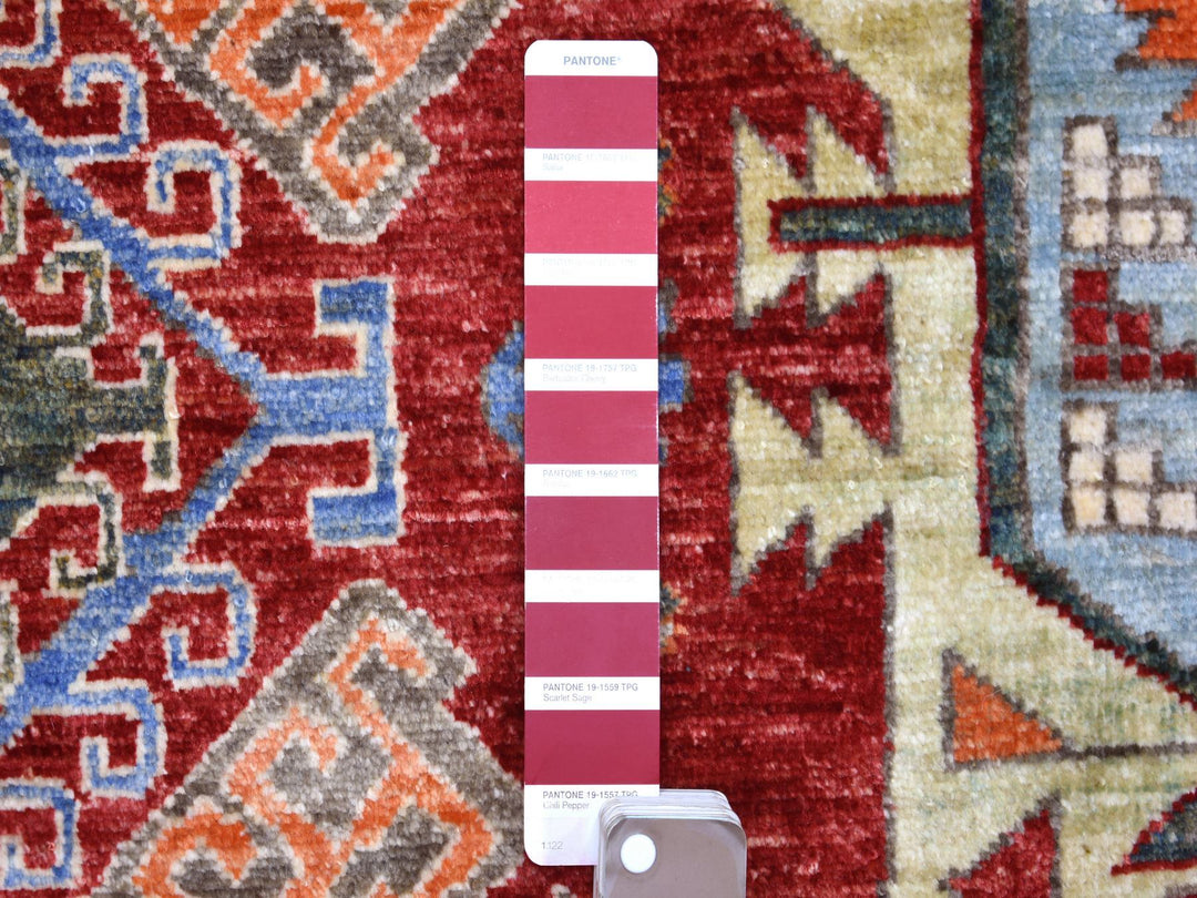 9'0" x 12'0" New Hand Knotted Red Wool Rectangle Oriental Rug - MOA10271364