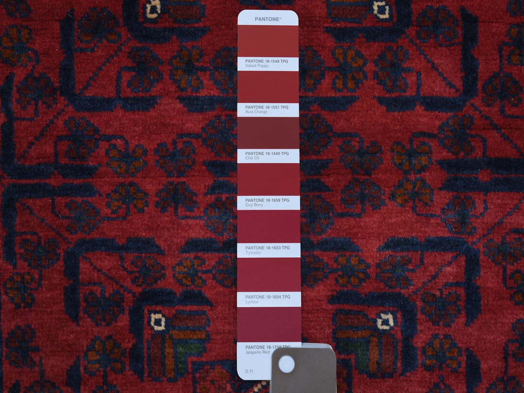 2'7" x 9'7" New Hand Knotted Red Wool Runner Oriental Rug - MOA10271373