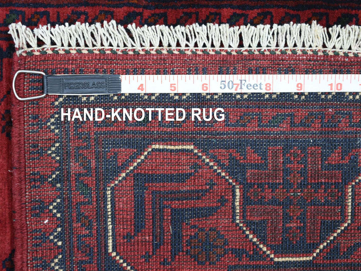 2'7" x 9'7" New Hand Knotted Red Wool Runner Oriental Rug - MOA10271373