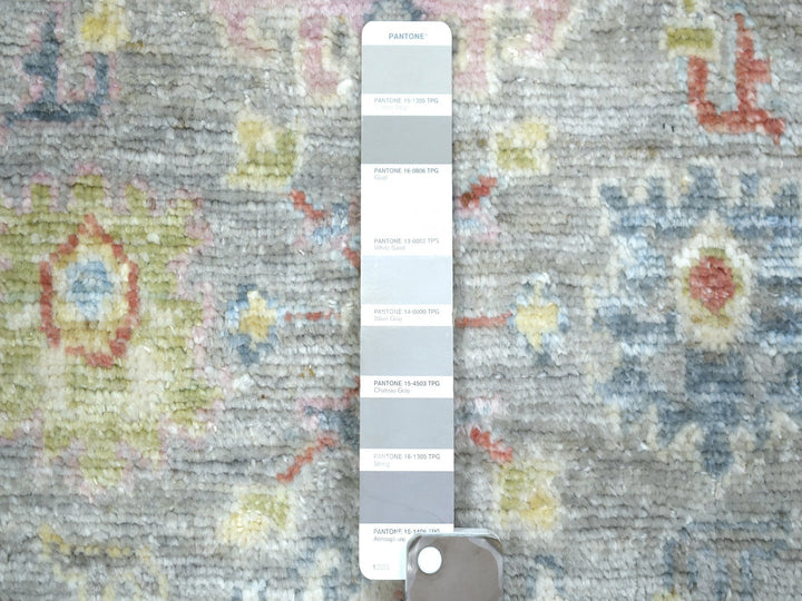 2'6" x 9'5" New Hand Knotted Grey Wool Runner Oriental Rug - MOA10271418