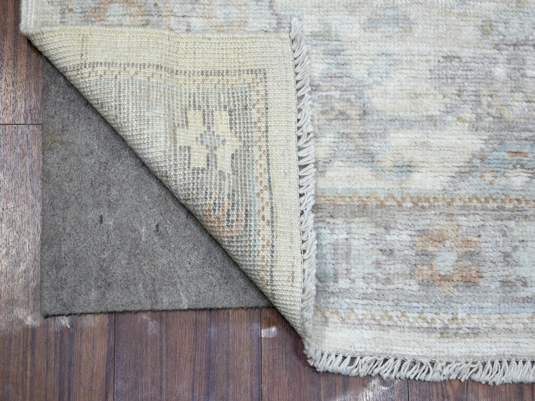 3'0" x 10'0" New Hand Knotted Ivory Wool Runner Oriental Rug - MOA10271426