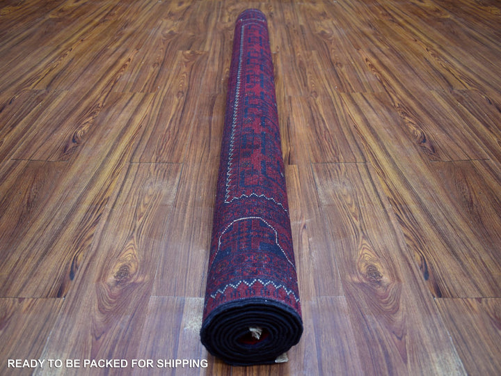 5'5" x 7'8" New Hand Knotted Red Wool Rectangle Oriental Rug - MOA10271450