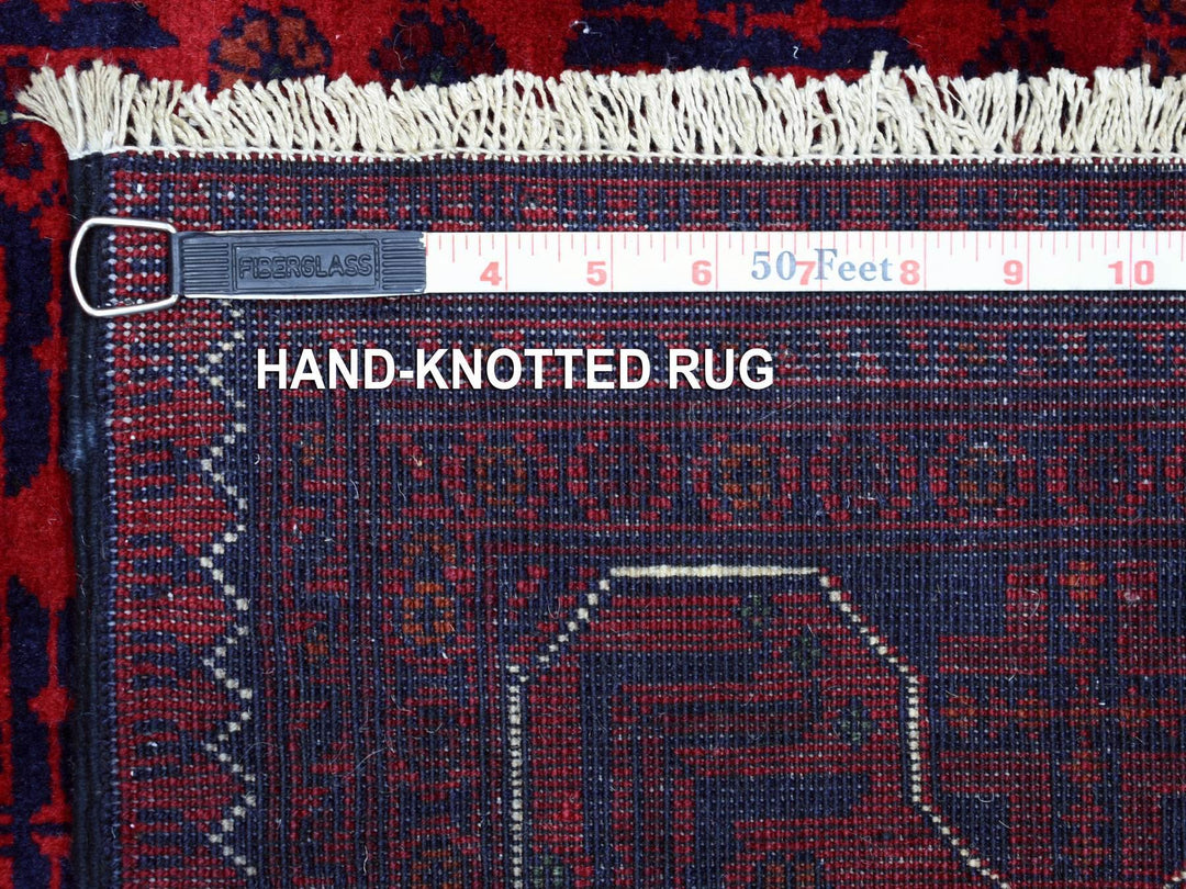 5'5" x 7'8" New Hand Knotted Red Wool Rectangle Oriental Rug - MOA10271450