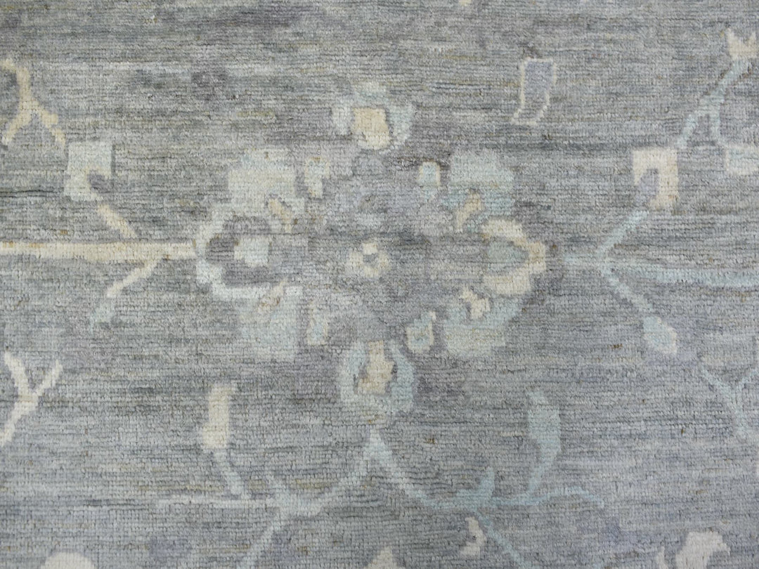 12'0" x 15'2" New Hand Knotted Grey Wool Rectangle Oriental Rug - MOA10271479