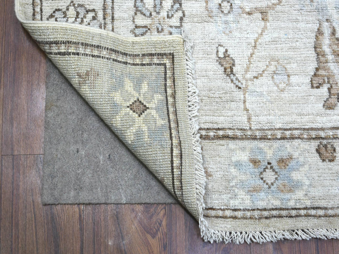 2'10" x 13'9" New Hand Knotted Grey Wool Runner Oriental Rug - MOA10271499