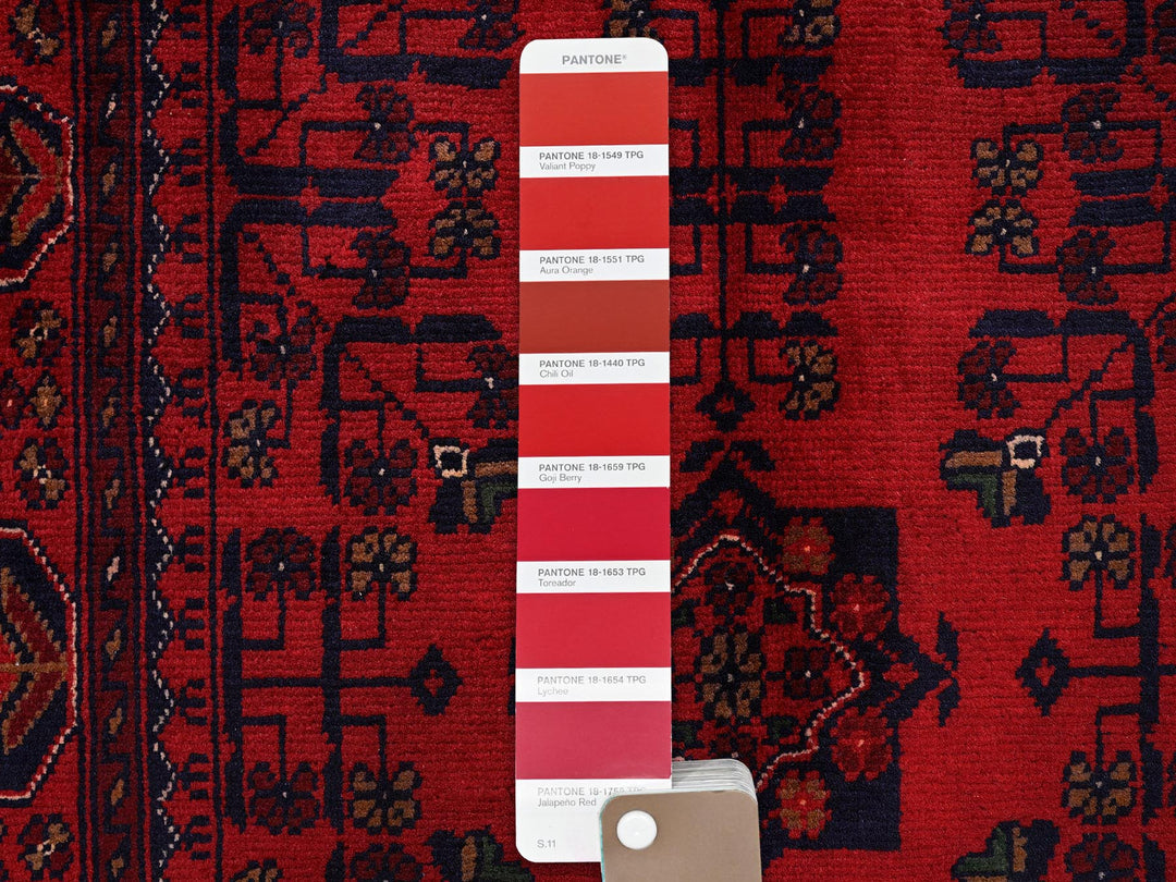 2'7" x 3'9" New Hand Knotted Red Wool Rectangle Oriental Rug - MOA102714