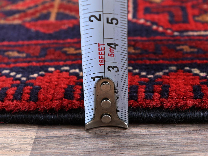2'7" x 3'9" New Hand Knotted Red Wool Rectangle Oriental Rug - MOA102714