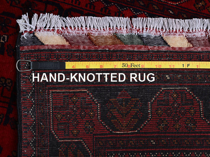 2'7" x 3'9" New Hand Knotted Red Wool Rectangle Oriental Rug - MOA102714