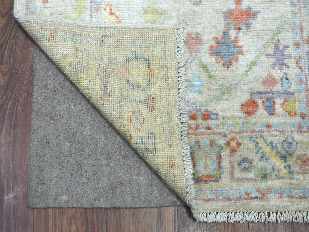 2'8" x 11'4" New Hand Knotted Beige Wool Runner Oriental Rug - MOA10271503