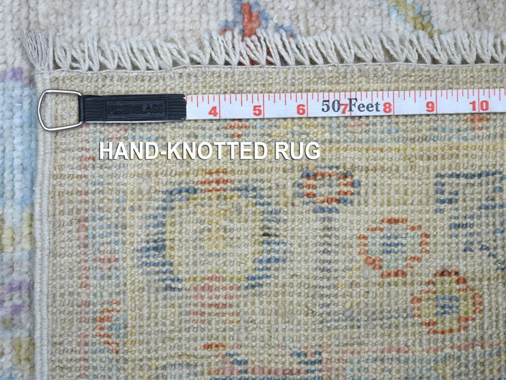 2'8" x 11'4" New Hand Knotted Beige Wool Runner Oriental Rug - MOA10271503