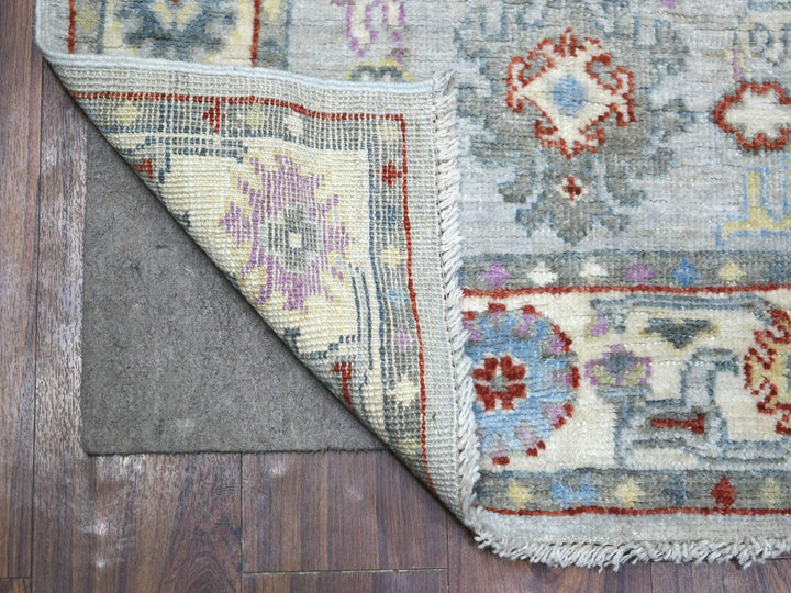 2'8" x 9'10" New Hand Knotted Grey Wool Runner Oriental Rug - MOA10271504