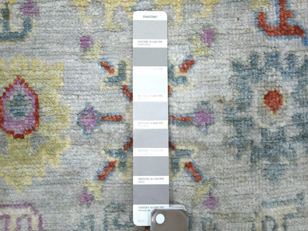 2'8" x 9'10" New Hand Knotted Grey Wool Runner Oriental Rug - MOA10271504